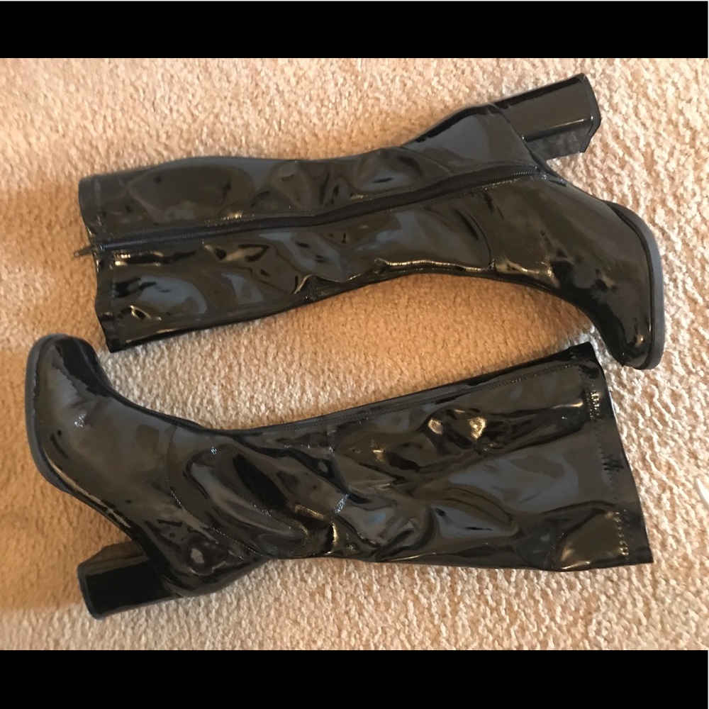 Black Patent Leather Boots